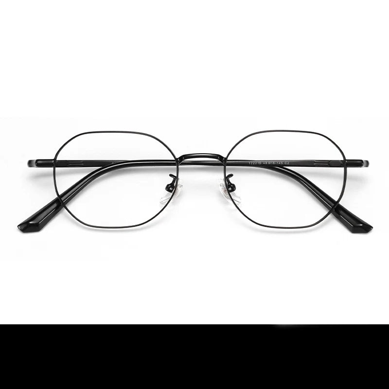 Retro Polygonal Lightweight Titanium Prescription Reading Glasses