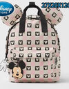 Disney Cartoon Backpack Women's Mickey Mouse Donald Duck Pattern Student School Bag Large Capacity Backpack Girls Shoulder Bag