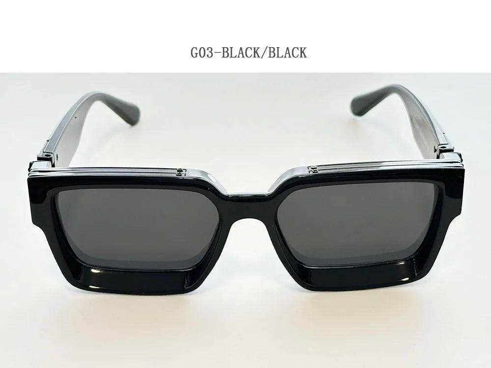 Retro Square Frame Sunglasses With UV400 Protection