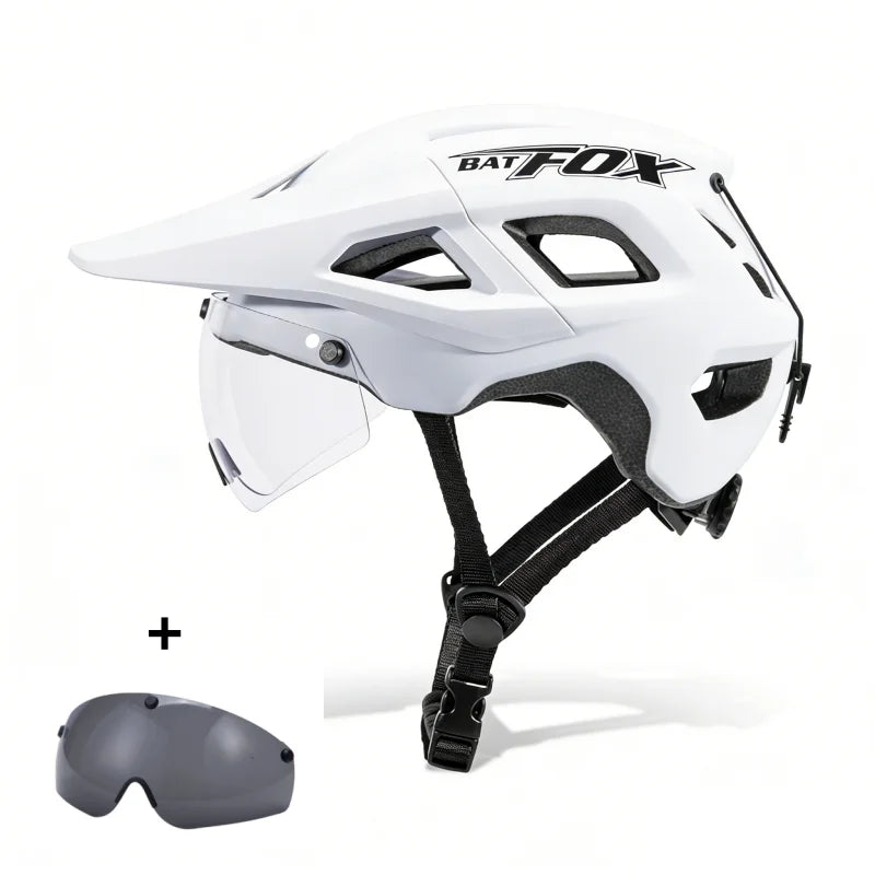 Cycling Helmet With Magnetic Lens And Removable Lining