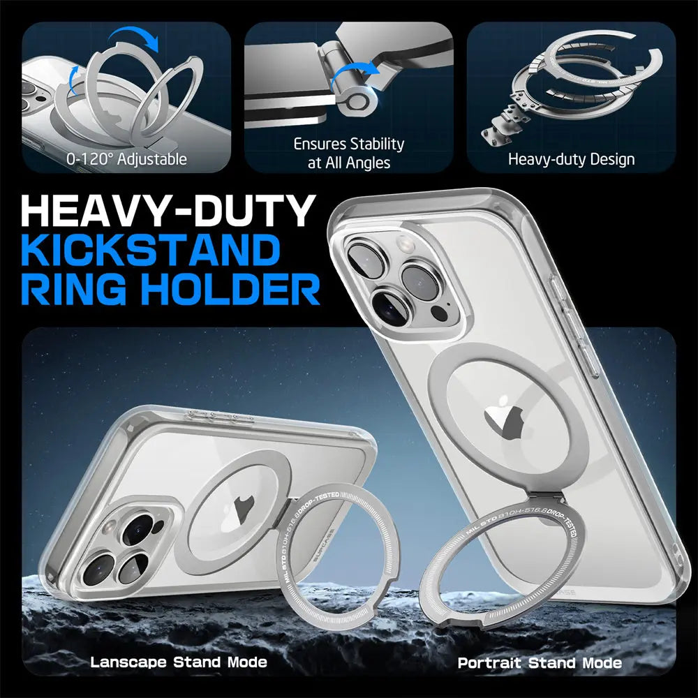 For iPhone 16 Pro Case with Camera Control Capture Button UB Mag Stand Series Slim Protective  Phone Case