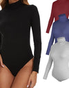 Thermal Underwear T Shirt Tops Women's Mock Turtle Neck Slim Fit  Bodysuit Keep Warm Compression Body Shaper