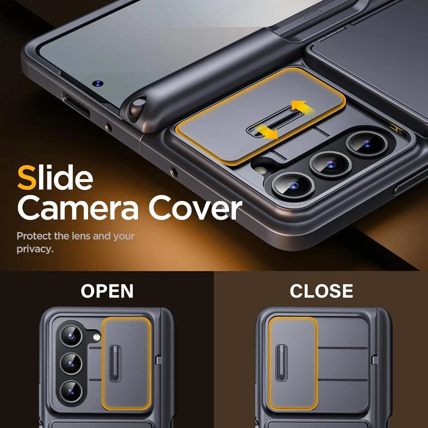 For Samsung Galaxy Z Fold 6 Case with Card Holder and Bulit in S Pen Holder Rugged Hinge Protection Wallet Kickstand Phone Case