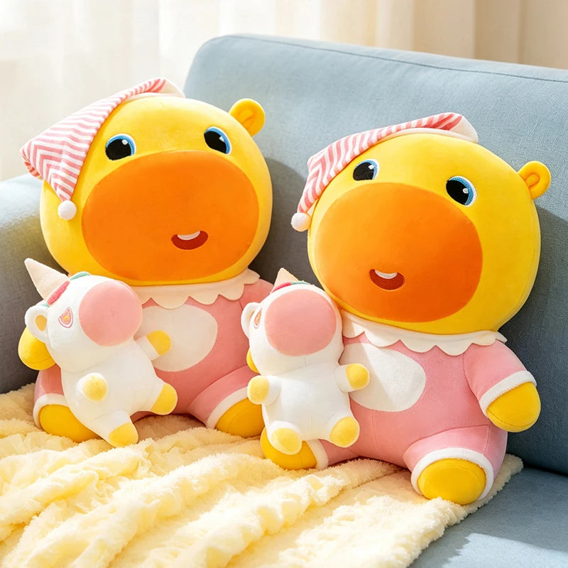Sleepwear Capybara Plush Toy With Unicorn Doll Soft Pillow