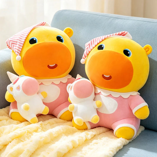 Sleepwear Capybara Plush Toy With Unicorn Doll Soft Pillow