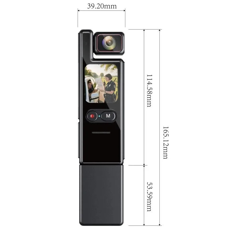 4K Pocket Action Camera with 4X Zoom Touch Screen Anti-Shake Waterproof Vlogging Sports Video Recorder