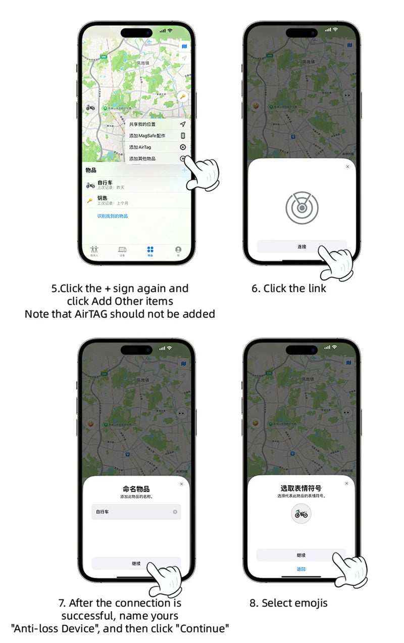 Mini Global Position Systm Tracker Apple Find My Compatible Slim Design Global Location Anti-Lost Device For  Luggage Long Battery Life