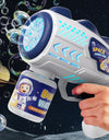 Astronaut Electric Bubble Gun Kids Toy Bubbles Machine Automatic Soap Blower with Light Summer Outdoor Party Games