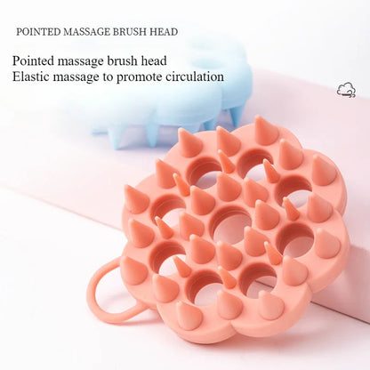 Silicone Shampoo Brush Head Scalp Massage Comb Clean The Scalp Thoroughly Body Massage Brush Bath Brush Salon Hairdressing Tool