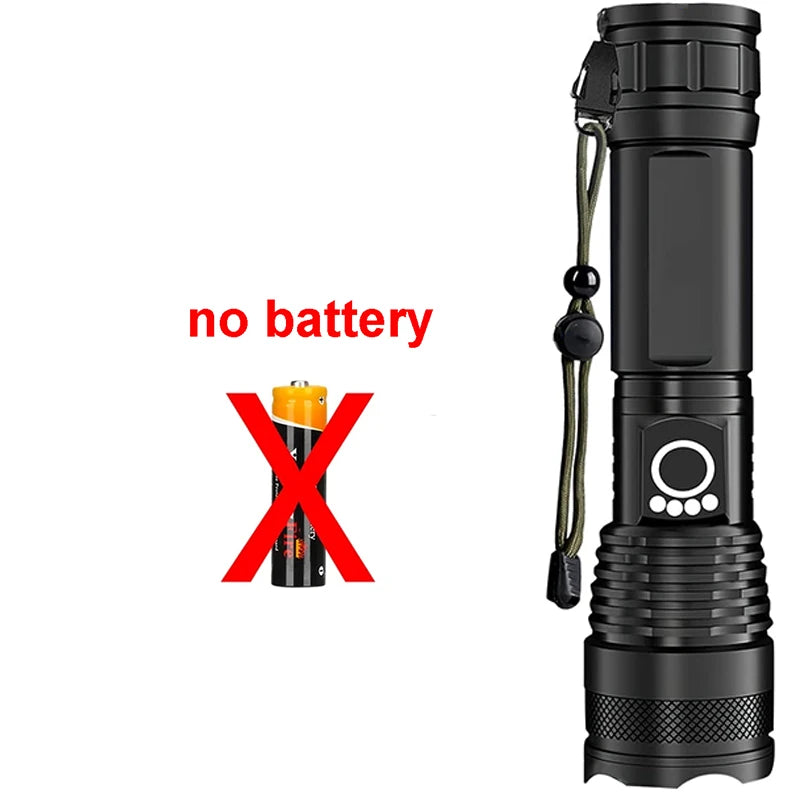 High Power Rechargeable LED Tactical Flashlight Aluminum Alloy Zoom Torch
