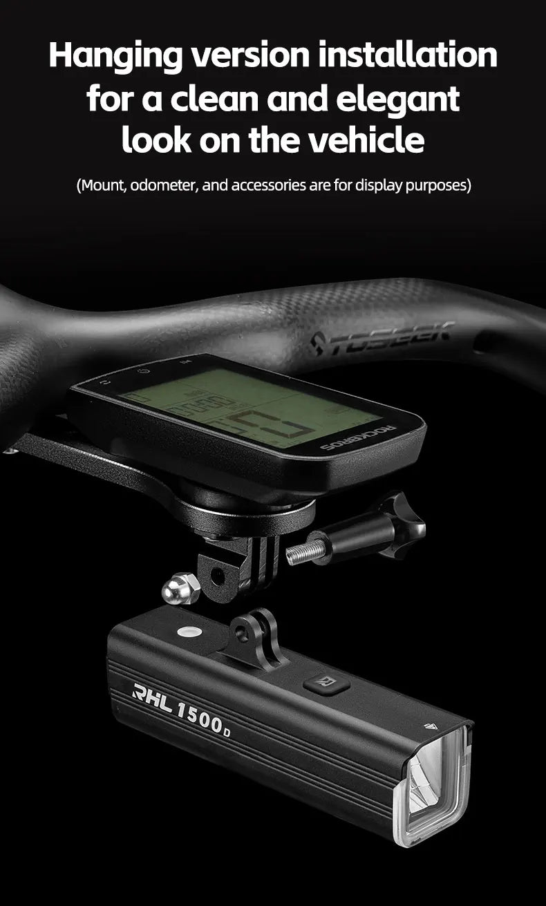 1500LM Bike Front Light Aluminum Waterproof Bicycle Headlight LED Lamp Flashlight Handlebar MTB Road Cycling Light