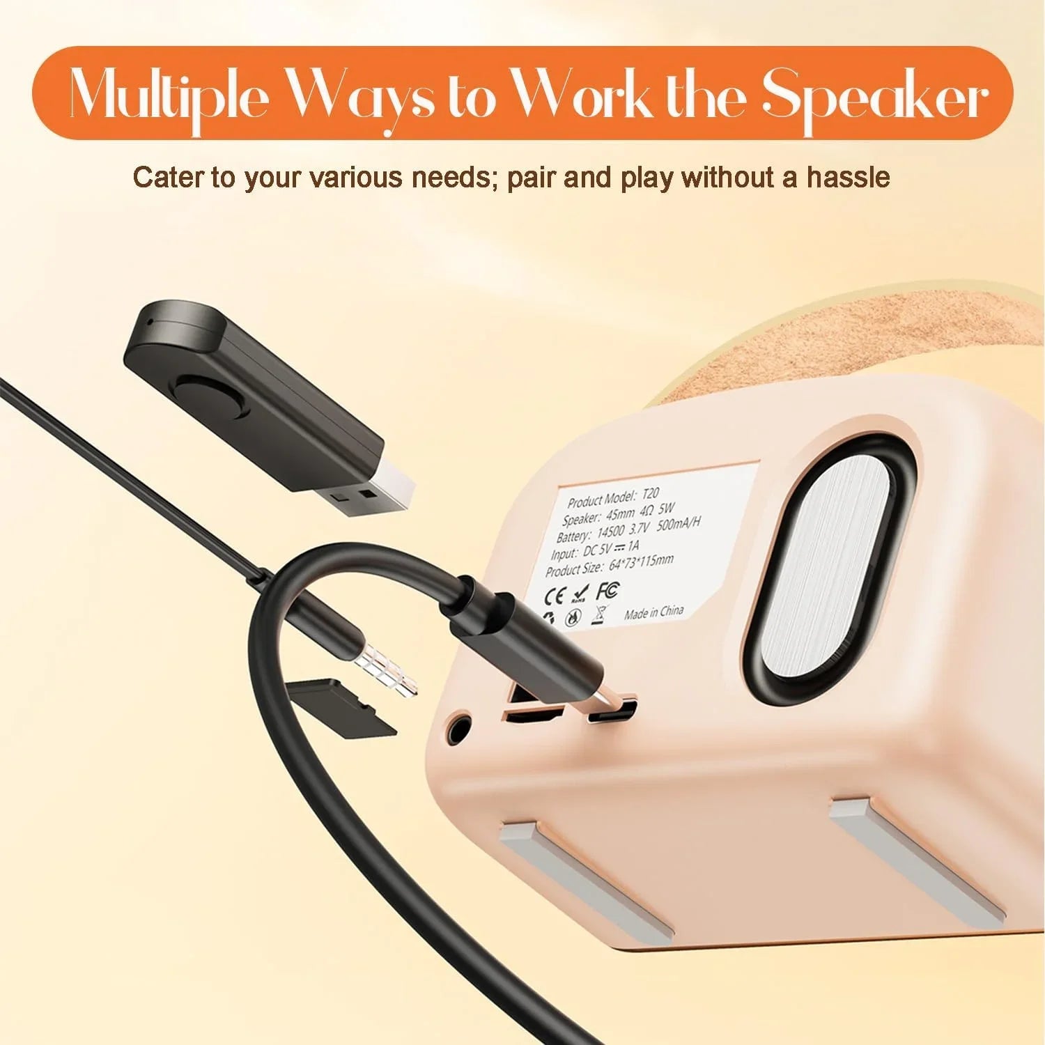 Retro Bluetooth Speaker Cute Mini Speaker Portable Wireless Speaker