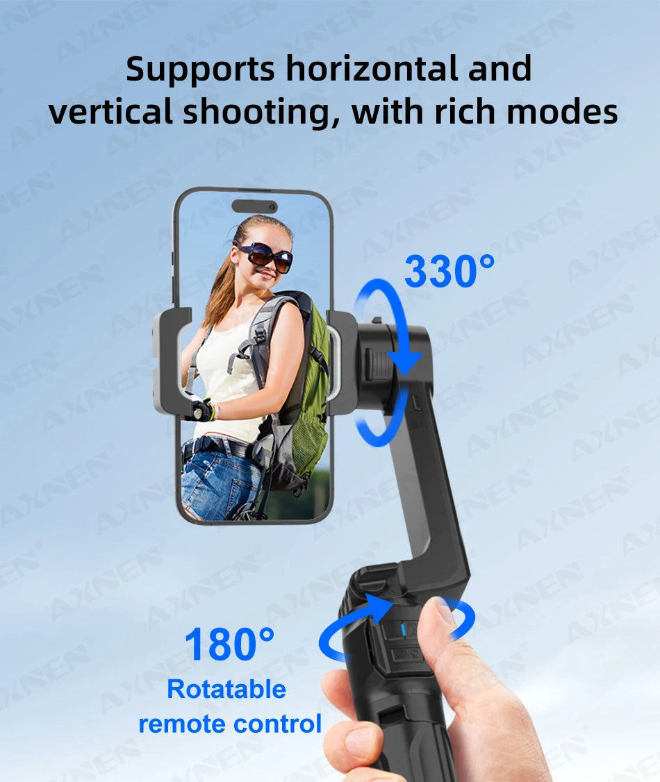 HQ2 SERIES Mobile Phone Stabilizer Handheld Gimbal for Smartphone Gopro Action Camera Extension Rod Selfie Stick Tripod