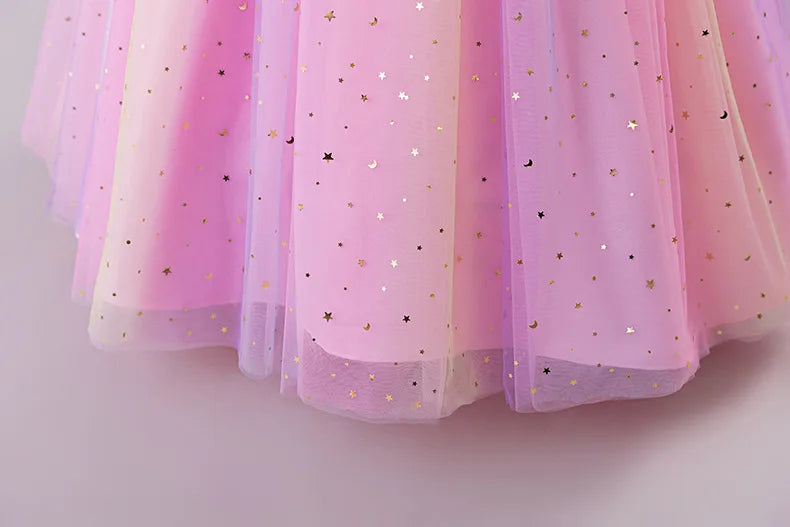 Princess Dress for Girls - Elegant Fluffy Tulle Ball Gown Birthday Party Dress School Performance Costume