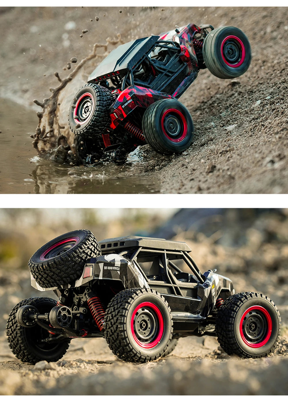 50KM/H 4WD RC Car With LED Remote Control Off-road Cars High Speed Drift Monster Truck for s vs Wltoys 144001 Toys
