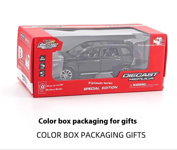 Simulation 1:32 Volvo XC90 SUV Alloy Diecast Metal Model Sound & Light Toy Car Central Control Ornaments Display Present For Boy