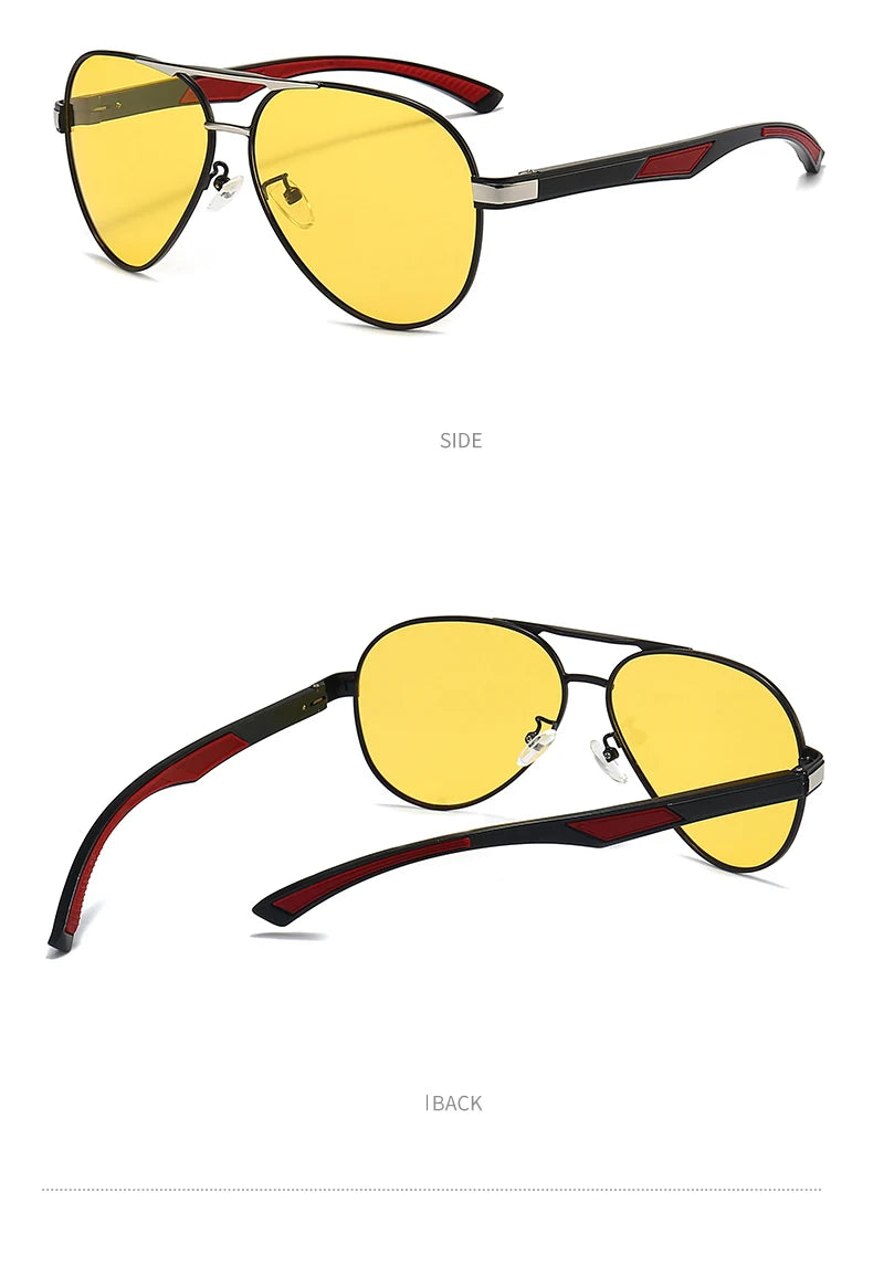 Pilot Photochromic Polarized UV400 Day Night Vision Driving Sunglasses for Men Women