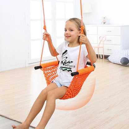 U-shape Children Swing Indoor Outdoor Baby Home Courtyard Rope Net Seat Hanging Chair Playground Equipment