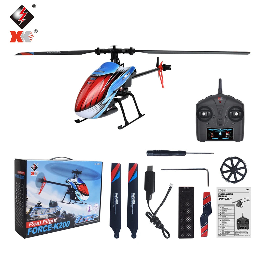 WLtoys XKS RC Helicopters K127 6-Aixs Gyroscope 2.4G 4CH Single Blade Propellor Gyro Mini RC Helicotper for Gift RC Toy V911