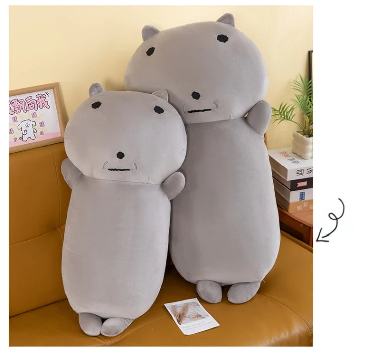 95cm Grey Cat Plush Toy Long Hugging Pillow