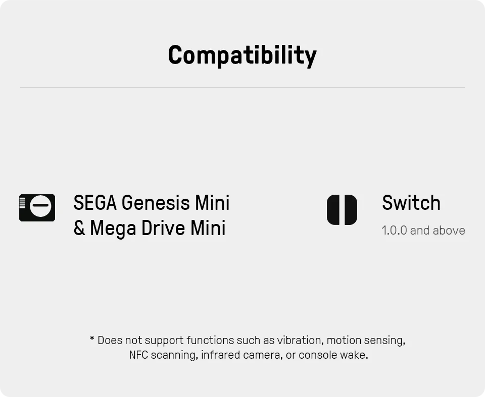 2.4GHz Wireless Retro Gaming Controller with Turbo Function for Sega Genesis Mini and Nintendo Switch