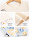 2-Pcs Women’s Cotton Pajama Set – Breathable Short Sleeve Summer Sleepwear with Cute Prints