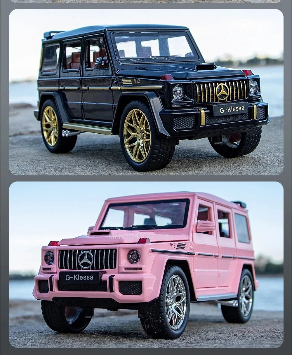 1:24 G63 GLE350 Toy Car Model Alloy Diecast Pull Back Doors Opened Sound Light Models Vehicle Toys for Boys Birthday Gifts