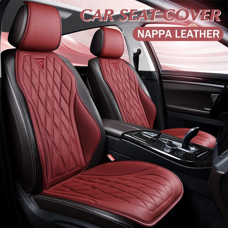 Universal Car Seat Cushion Nappa Leather Breathable Car Seat Covers Comfortable Four Seasons Auto Seat Protector Car Chair Pads