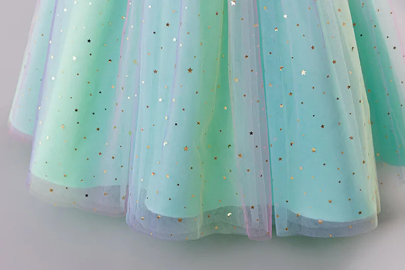 Princess Dress for Girls - Elegant Fluffy Tulle Ball Gown Birthday Party Dress School Performance Costume