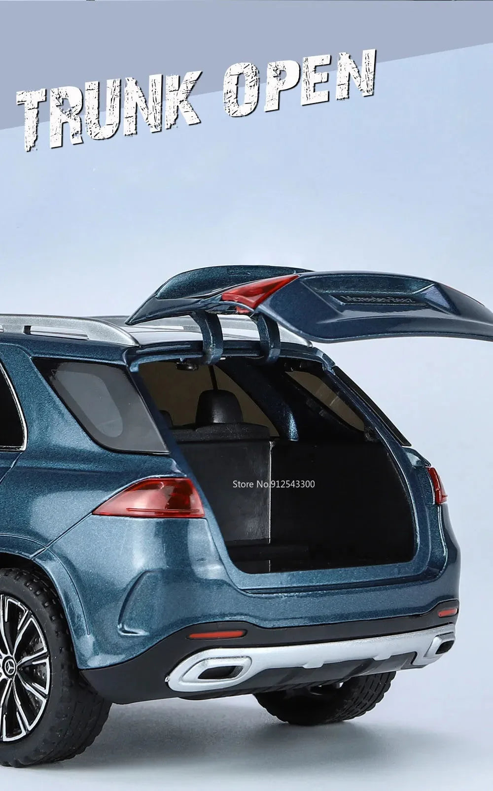 1:24 Scale S400L GLE350 Car Toy Model Doors Opened Sound Light Pull Back Metal Diecast Miniature Vehicle Collection Gift