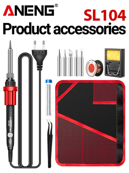 Electric Soldering Iron 11 Kits Set Ceramic Heater Solder Tips Quick Tin 60W Equipment Electric Welding Repair Tools