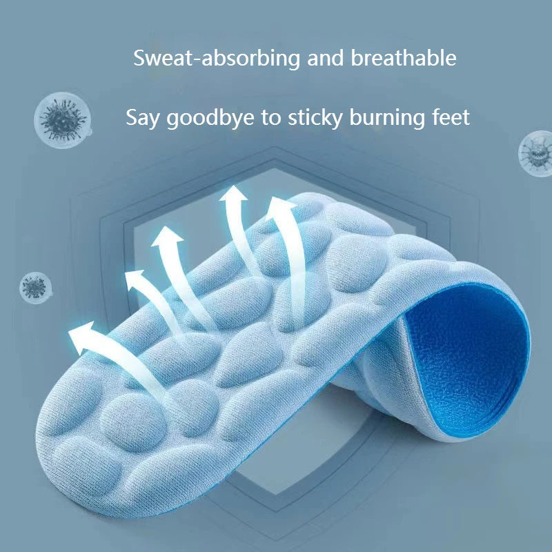 Massage Insoles for Shoes Men Breathable Deodorant Running Sport Insole for Feet Plantar Fasciitis Shoe Pads Memory Foam Sole