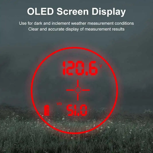 7X Laser Rangefinder 2000 Yard With OLED Red Display