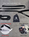 Heavy Duty Farmers Walk Straps Weightlifting Handle Straps for Barbell Plates Black Metal Gym Handles Functional Exercise Equipment