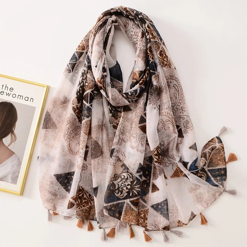 Bandannas Designer Scarf Luxury Scarves Woman Scarf Elegant Women's Shawls For Cotton Veils Bandana Brand