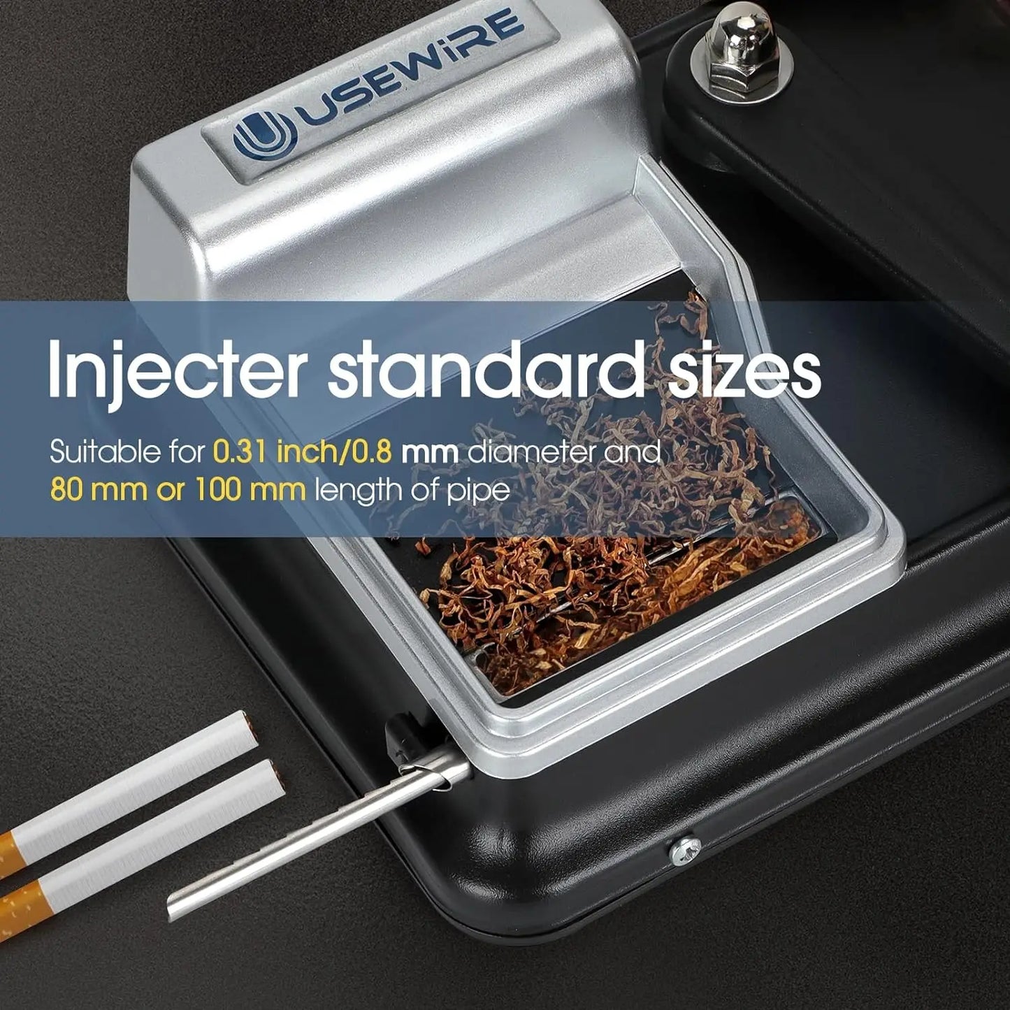 Portable Home Manual Tobacco Rolling Machine,Suitable for 0.31 Inch/8mm Diameter Pipes and Most Cigarette Tubes