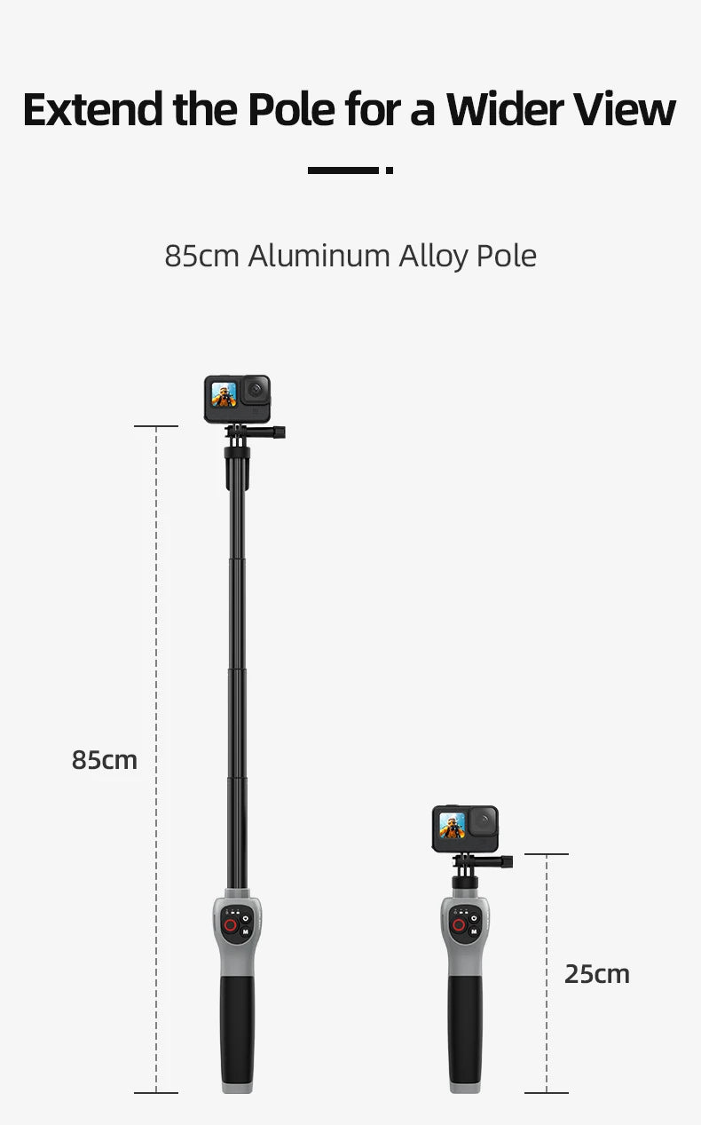 Underwater Bluetooth Selfie Stick with Wireless Remote for GoPro Hero 8 9 10 11 12 13