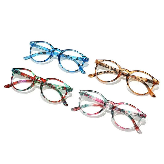 Anti-blue Reading Glasses Women Flowers Grain Far Sight Diopter Eyewear Optical Presbyopic Eyeglasses +1.0 +1.5 +2.0 +2.5