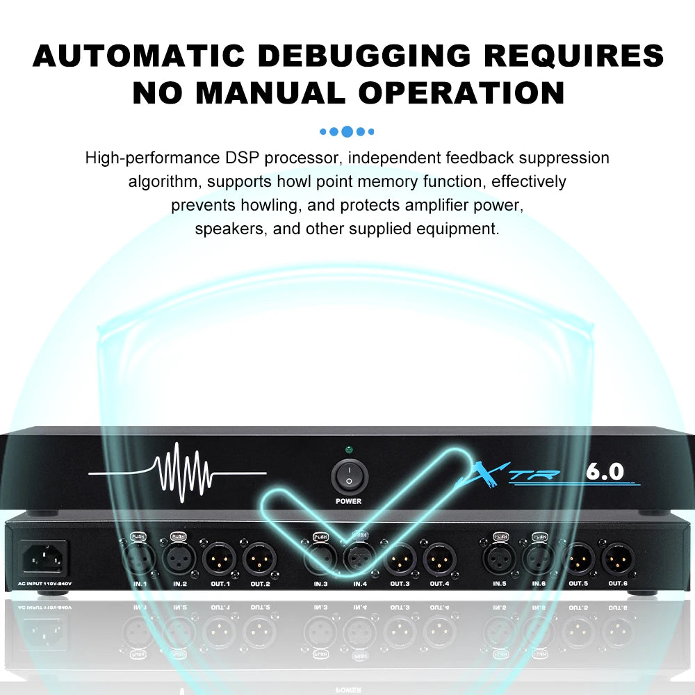 Professional Feedback Suppressor with Echo Cancellation and Anti Feedback System