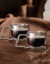 200ml Double Wall Glass Coffee Mug Heat-resistant Espresso Cup Thermo Insulated Cup For Latte Cappuccino Tea Drinkware Set