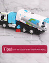 1:50 Electric Vacuum Cleaner Sweeper Garbage Truck Model Toy Alloy Diecast Light Sound Engineering Vehicle Gifts for