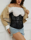 Women Lace Corset Belt Waist Corset Top Mesh Open Cup Lace Up Boned Bustier Underbust Corset Black Slimming Belt for Girl