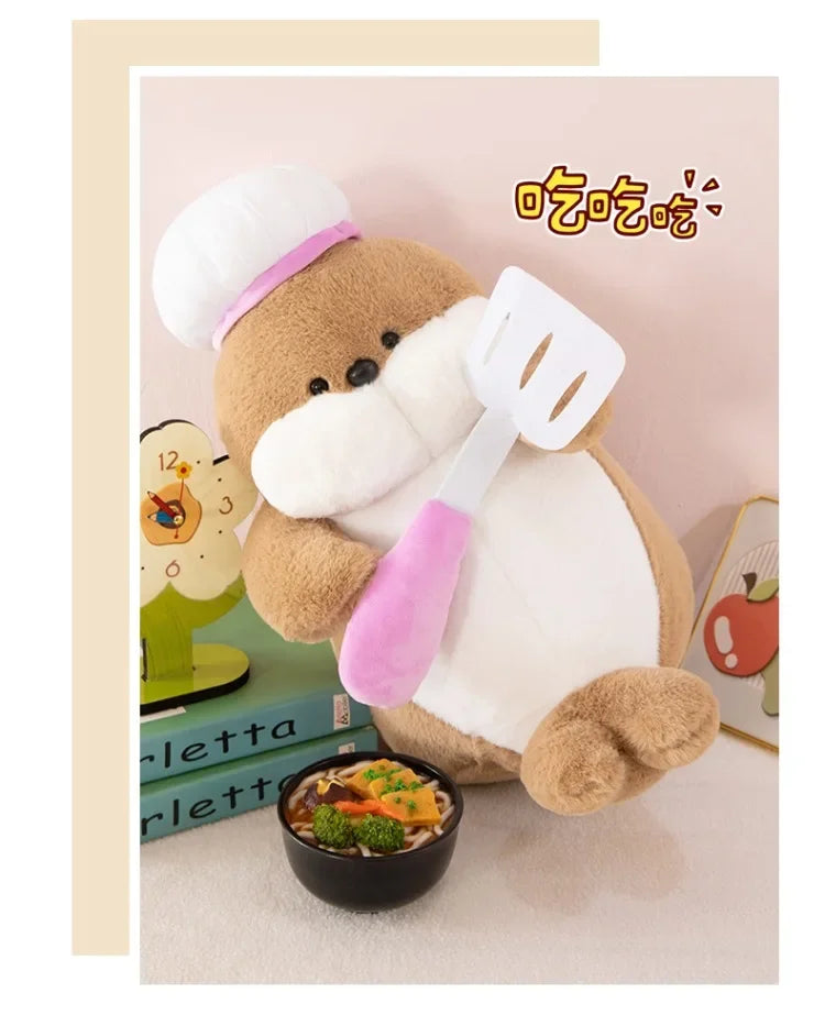 50cm Kawaii Plush Toy Stuffed Doll Anime Chef Seal Cute Large Animal Doll Kids Birthday Gift for Children Plushie Toy