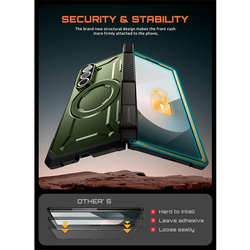 For Samsung Galaxy Z Fold 7 Case UB Grip Anti-Scratch Heavy Duty Rugged  Phone Case with Screen Protector