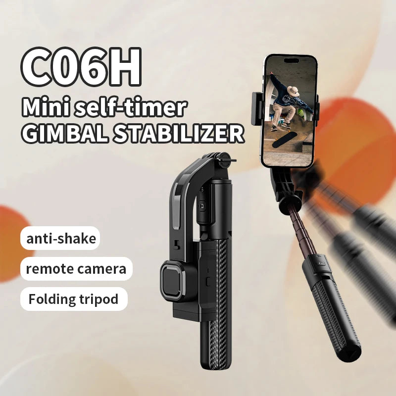 Bluetooth Handheld Gimbal Stabilizer Mobile Phone Selfie Stick Aluminum Alloy Adjustable Tripod for Smartphone Live