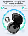 R03 Smart Ring Men Women, Battery Life 39 Days, Health Monitor, IP68 & 5ATM Waterproof, Multi-sport Mode
