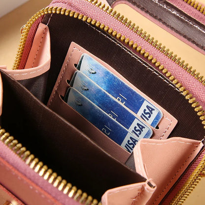 Soft Leather Shoulder Bag Touch Screen Mobile Bags Small Wallets Fashion Handbags Women Crossbody Bag Coin Purse