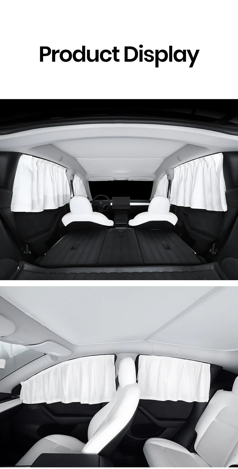 Ice Crystal Side Window Privacy Sunshade Set for Tesla Model 3 Y YL Highland Front and Rear Windshield Cover