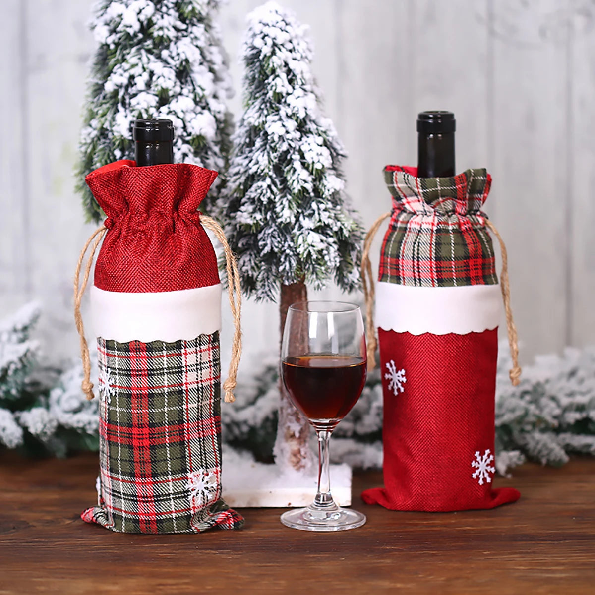 Christmas Wine Bottle Cover Merry Christmas Decorations