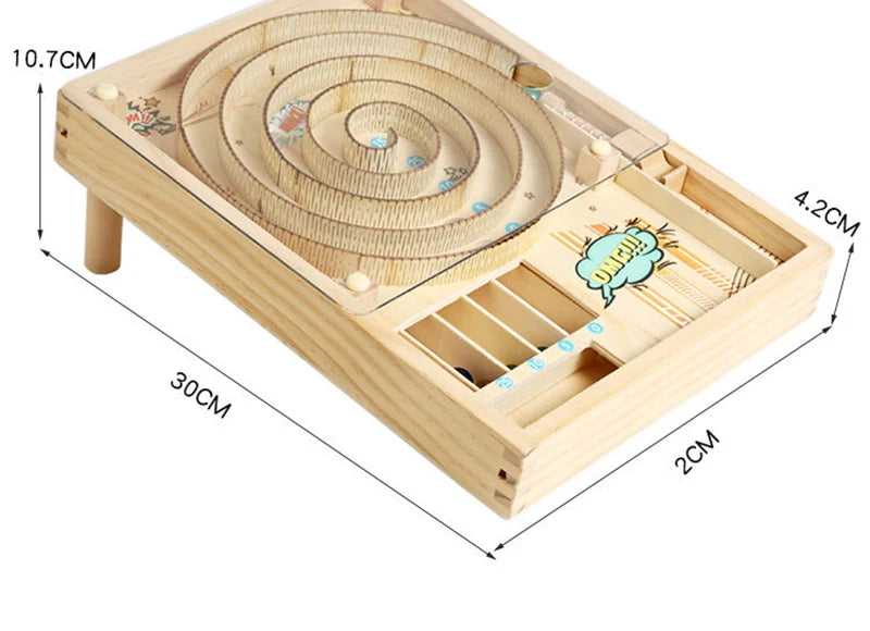 Wooden Pinball Table Game – Party & Brain Teaser Toy